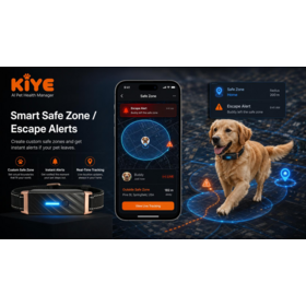 Vet suggestion Grade Smart Pet Collar Heart Rate Monitor, Core Body Temperature 0.2 different, 6-Axis AI Behavior pet collar
