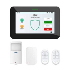 Kit de Sécurité Intelligent Haute Qualité en Matériau ABS avec Wi-Fi et 4G, Fonction SOS, Portée de Détection de 350m, avec Système de Sécurité Domestique