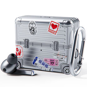 Étui pour Écouteurs MIAK CARRIER Buds 3/3 Pro, Design Original Coréen Style Valise avec Autocollants Personnalisables DIY et Mousqueton