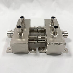 Custom 316 Stainless Steel Water Cooling Block With Multi Port Connector And Liquid Cold Plate Assembly