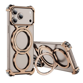 Borderless Magnetic Phone Case Compatible With iPhone, Aluminum Oxidation Treatment Shell, N52 Strong Magnet