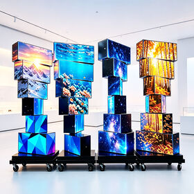Écran Magique Cube LED Personnalisé à 6 Couches avec Rotation à 360 Degrés pour Expositions, Centres Commerciaux et Magasins de Détail