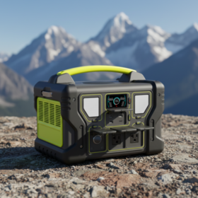 Generator Surya Portabel 600W Pure Sine Wave Off-Grid, Stasiun Daya Portabel Lifepo4 untuk Berkemah Darurat dengan UPS