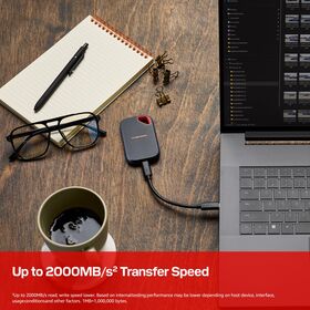 2TB Extreme Portable SSD Old Model 1050MB/s Fast USB C PSSD IP65 Water Dust Resistant, Updated Firmware