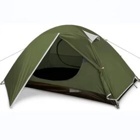 Lightweight 1-2 Person Four-Season Double Layer Polyester Outdoor Camping Tent Waterproof Windproof Quick Opening for Beginners