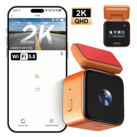 OEM Mini 2K Single CH Front Dashcam mit langlebiger Legierungsschale + Glasbildschirm, G-Sensor, Parkmodus-Unterstützung, Auto Black Box