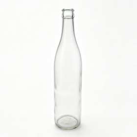 500ml Clear Long Neck Straight Glass Bottle for Beer Soda Beverage Custom Logo
