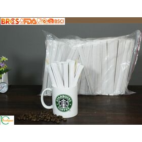 FSC Certified Bamboo Coffee Stir Sticks Food Grade Eco Friendly Single Wrap Bulk Stirrers