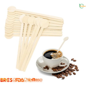 Großhandel FSC-zertifizierte Bambus-Kaffeerührstäbchen, lebensmittelecht, umweltfreundlich, einzeln verpackt
