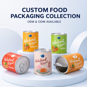 Fabricant Boîte en Carton Personnalisée de Qualité Alimentaire avec Couvercle Scellé en Fer Blanc pour Emballage de Snacks, Noix, Bonbons et Poudres Alimentaires