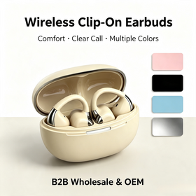 OWS TWS earphone clip on ear Bluetooth v6.0 OWS earbuds True wireless stereo earbuds type c gaming /sport.
