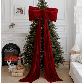 OEM/ODM Christmas Tree Topper Atmosphere Ornaments From Top to Floor Super Big Bowknot
