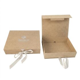 Boîte Cadeau de Luxe en Carton avec Logo Personnalisé en Forme de Livre et Ruban