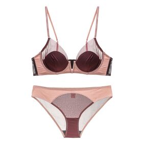 Sexy Lingerie Set, Push Up Bra, Brief, Microfibre, Mesh, Constrast Colour, Various Colours Available, New Designs, OEM, ODM