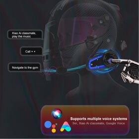 TOUCARE V10 Helmet Bluetooth Intercom 8- Rider Group Talk 1200m Range, Bluetooth 5.3 with Wind Noise Cut