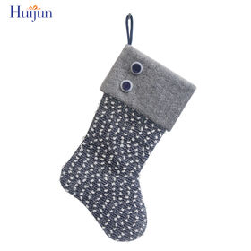 Wholesale Factory Blue Polka DOT Christmas Stocking Decoration for Bed Stairs Fireplace Xmas Tree Party