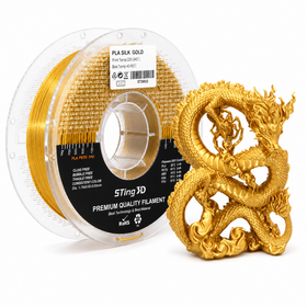 Sting3D Eco-Friendly PLA Silk PRO Filament 1.75mm 1KG Silky Glossy High Speed Neat Winding Colorful for Creality