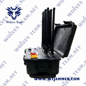 High Power Suitcase Type Bomb GPS WiFi 3G 4G Cell Phone Signals Jammer