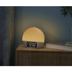 OEM/ODM Fabrik Sonnenaufgang Wecker mit Bluetooth-Lautsprecher, Dual-Alarm, 9-Farben-Nachtlicht & Weißem Rauschen für das Schlafzimmer