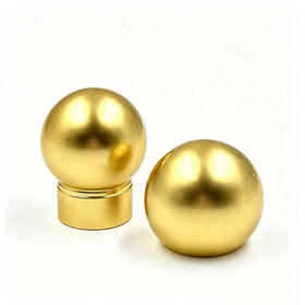Minimalist Spherical Metal Wine Stopper | Custom Matte Gold Plated Liquor Bottle Cap