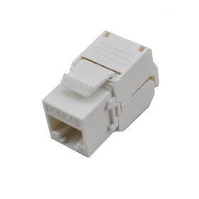 White UTP Cat6a Keystone Jack Toolless Type 180 Degree