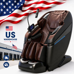 US Warehouse Stock Luxury Electric Smart Full Body 4D Zero Gravity Rolling Massage Leather Massage Chair for Voice Control