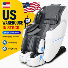Fauteuil de Massage Électrique 4D "Zero Gravity" avec Extension Repose-Mollets "Thai Stretch" et "Space Walk", Entrepôt USA
