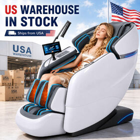Chaise de Massage Corps Entier 4D IA SL Track Zéro Gravité Fauteuil Inclinable avec Contrôle Vocal Shiatsu - Entrepôt US