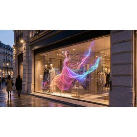P3.9 Holographic Transparent LED Screen High Transparency Glass Display For Mall Exhibition Window