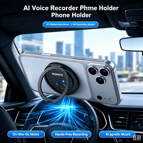Custom AI Recorder Magnetic Phone Stand Smart Voice Transcription Office Gadget