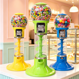 Machine de Distribution de Chewing-Gum en Spirale OEM & ODM Disponible - Distributeur Mécanique de Bonbons et Capsules (110/130/140cm)
