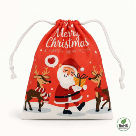 Nouveau prix de gros vacances de Noël Thème Party tissu velours cordon cadeau de rangement sac de bonbons pour les entreprises
