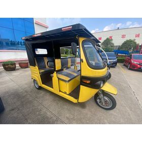 Electric Tuk Tuk Passenger Three Wheeler Auto Rickshaw 60V/72V 1500W Sync Motor Larger Space 1 Seat Enclosed Cabin OEM CKD Availab
