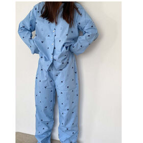 Wholesales pyjamas women cotton men pajamas cotton linen sleepwear girls nightwear woman sleepwear