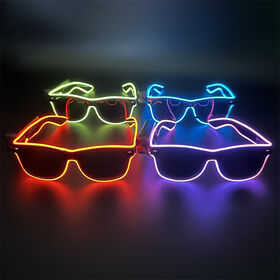 2024 Novelty Wireless Halloween Luminous Sunglasses Night Light For Graduation April Fool's Day Diwali Ramadan Valentine's Da
