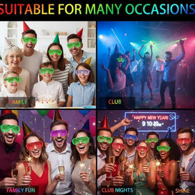 LED-Brille Neon Party Blinkende Brille Leuchtende Licht brille Bar Party Konzert Requisiten Fluor zierende Glow Photo Requisiten Zubehör