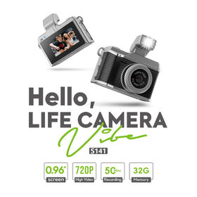 S141 Ultra Tiny Wearable Life Camera 720P Mini Video Recorder with 0.96 Inch IPS Screen & 32G Max Storage