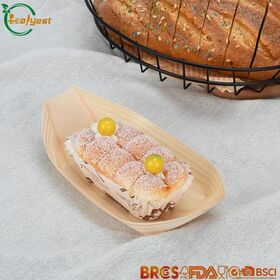 FSC-zertifiziertes biologisch abbaubares Holzboot aus natürlichem Pappelholz für Sushi und Desserts für Partys - Direkt ab Werk Preis