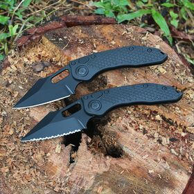 Hot Selling Nylon Glass Fiber Handle Folding Knife Blackened 3Cr13 Steel EDC Knife Outdoor Hunting Survival Pocket Knife