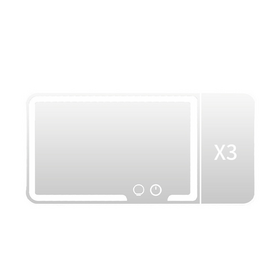Großhandel Tragbarer 3X Vergrößerungs-LED-Kosmetikspiegel mit Clip für Auto-Sonnenblende - Einfach zu installierender Auto-Kosmetikspiegel für Damen