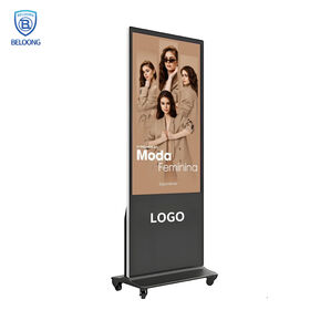 Manufacture 43/49/55/65 Inch Indoor Vertical Touch Screen Kiosk Android With Remote Control Floor Stand Digital Signage Display