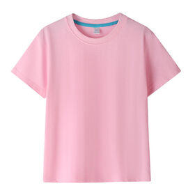 Kaos Katun 100% Berkualitas Tinggi untuk Wanita, Logo Kustom, Lengan Pendek, Warna Polos, Yarn Dyed, 200 Gram, Loose Fit