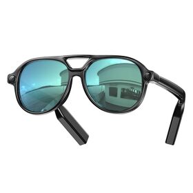 AG-fly Retro Pilot Smart Glasses mit 8MP Kamera, BT 6.0, Sprachaktivierung, Echtzeitübersetzung, 260mAh Akku