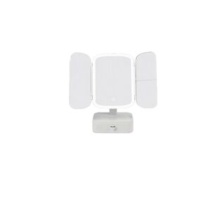 Wholesale Square Tri Fold LED Makeup Mirror Dimmable Foldable Desktop Vanity Mirror for Home Bedroom Travel