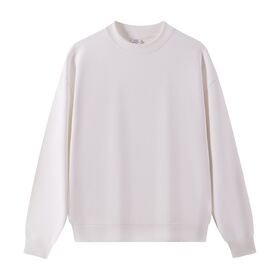 Heavy Weight 300gsm 100% Cotton Crew Neck Sweatshirt Custom Logo Factory Wholesale Plain Pullover Men Blank Streetwear Clothing
