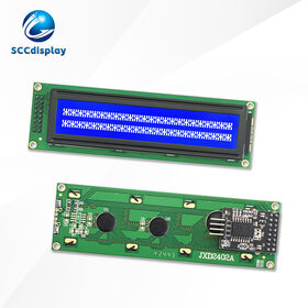IIC/I2C ruso carácter pantalla LCD JXD2402A-IIC STN azul negativo industrial 24*2 matriz LCM módulo monocromo COB módulo