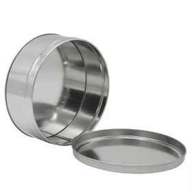 Personnalisé Imprimé Blanc Rond Boîte En Métal pour L'emballage Alimentaire pour Bonbons Chocolat Biscuits Gâteau Sucre Fer Blanc