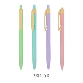 Stylo à bille en plastique de poignée triangulaire de couleur douce de papeterie d'étudiant