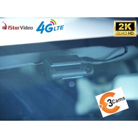 Remote Live View 4G 3-Channel Dashcam 2K Front - Super Night Vision & Emergency Recording, 512GB Max Storag, 3.18 IPS Touch Screen