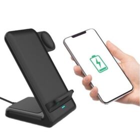 Manufacturer 3 in 1 watch earbuds smartphone wireless charging stand portable desktop mobile phone 15w fast wireless charger
